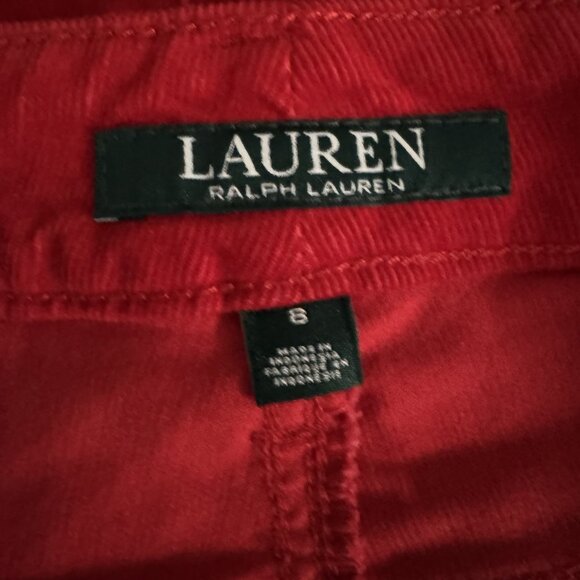 Lauren Ralph Lauren Pants Women’s Corduroy Premier Straight Pants Size 8 Stretch - Picture 5 of 7
